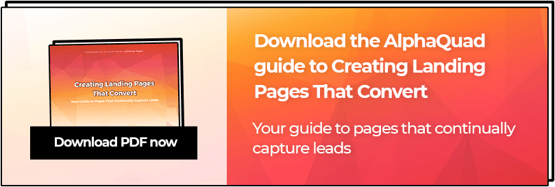 Creating landing pages PDF download CTA