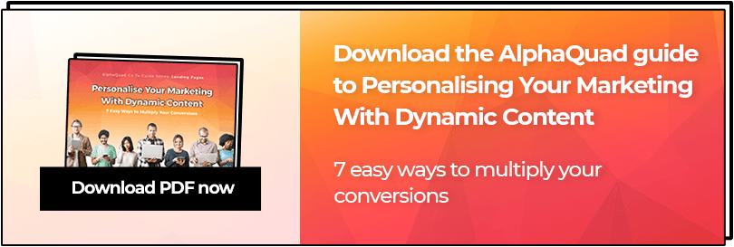 Personalise Your Marketing With Dynamic Content PDF download CTA