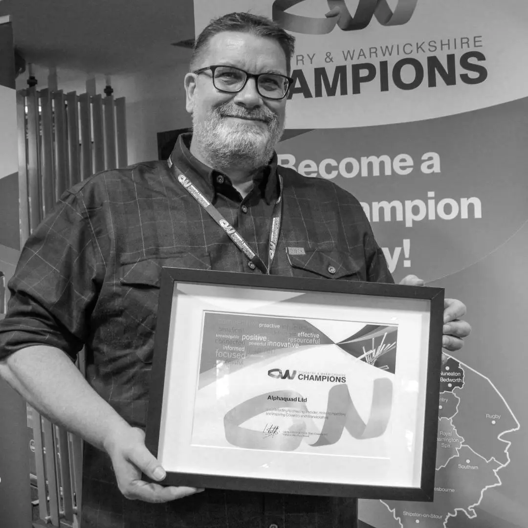 Tim-champions-b+w copy Tim at Champions